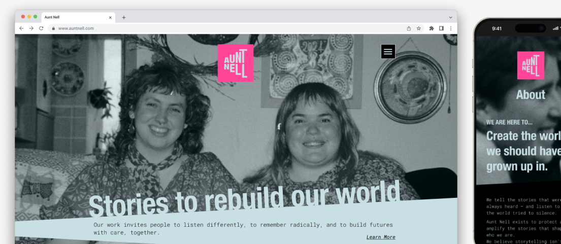 Aunt Nell’s new website is now live!