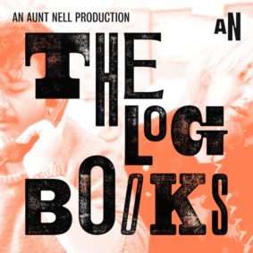The Log Books podcast artwork with two volunteers in an orange background